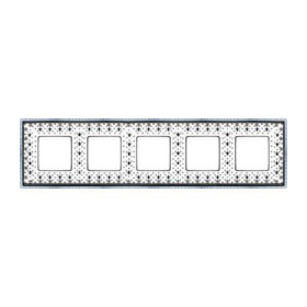 Рамка на 5 постов гор/верт FEDE BELLE EPOQUE PORCELAIN, black lys-bright chrome