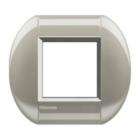 Рамка овальная на 1 пост (2 модуля), BTicino LivingLight, титан