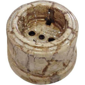 Розетка 2К+З со шторками Fontini Garby, фарфор под мрамор Reggia