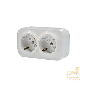 Розетка 2X2К+З шт Legrand Quteo БЕЛ 782223
