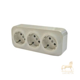 Розетка 3X2К+З шт Legrand Quteo СЛНК 782248