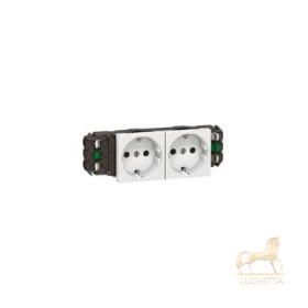 Розетка Mosaic 2Х2К+З б/заж. немецкий стандарт Legrand