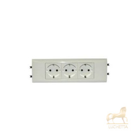 Розетка Mosaic 3 x2К+3 розетка, суппорт,лицевая панель Legrand