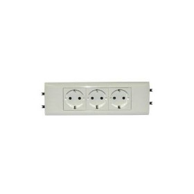 Розетка Mosaic 3 x2К+3 розетка, суппорт,лицевая панель Legrand