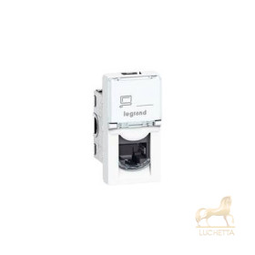 Розетка Mosaic RJ45 UTP кат5е 1мод бел LCS2 Legrand