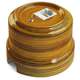 Розетка RJ-45 Cat. 5E Lindas, декор бамбук