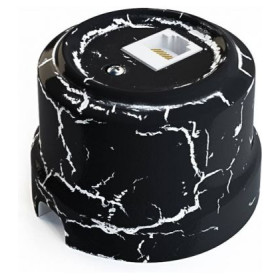 Розетка RJ-45 Cat. 5E Lindas, декор черный камень