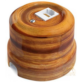 Розетка RJ-45 Cat. 5E Lindas, декор орех