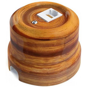 Розетка RJ-45 Cat. 5E Lindas, декор орех