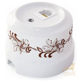 Розетка RJ-45 Cat. 5E Lindas, орнамент 1 (коричневый)