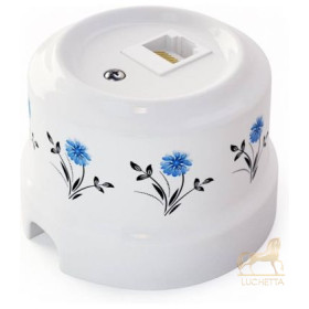Розетка RJ-45 Cat. 5E Lindas, орнамент 2 (васильки)