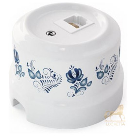 Розетка RJ-45 Cat. 5E Lindas, орнамент 3 (гжель)