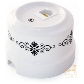 Розетка RJ-45 Cat. 5E Lindas, орнамент 4 (черный)