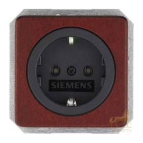 Розетка с з/к красный клен SIEMENS DELTA NATUR