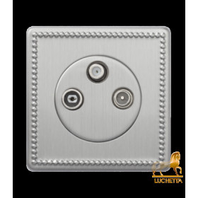 Розетка TV/FM/SAT, Varilight Jubilee, Brushed Steel
