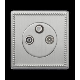 Розетка TV/FM/SAT, Varilight Jubilee, Brushed Steel