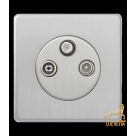 Розетка TV/FM/SAT, Varilight Varigrid, Brushed Steel