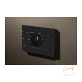 Розетка в сборе (черная) Lithoss Piano, Matt black