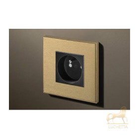 Розетка в сборе Lithoss Void square, Brass