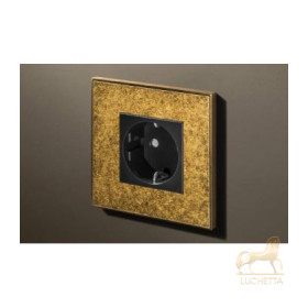 Розетка в сборе Lithoss Void square, Brass antique
