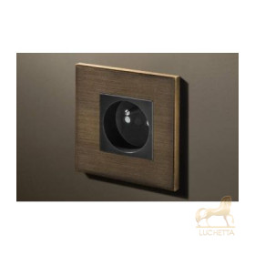 Розетка в сборе Lithoss Void square, Bronze antique