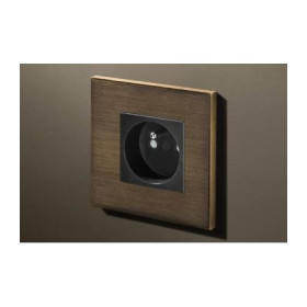 Розетка в сборе Lithoss Void square, Bronze antique