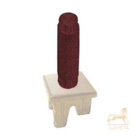 Ручка тумблерного типа с гравировкой FEDE, red wine/бежевое основание