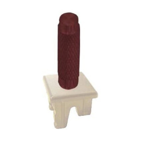 Ручка тумблерного типа с гравировкой FEDE, red wine/бежевое основание