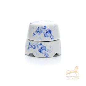 Salvador Распаячная коробка белая с росписью гжельские узоры, BOX1WT.GZ