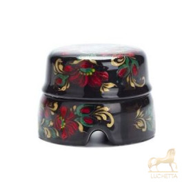 Salvador Распаячная коробка большая черная с росписью Хохлома, BOX2BL.HL