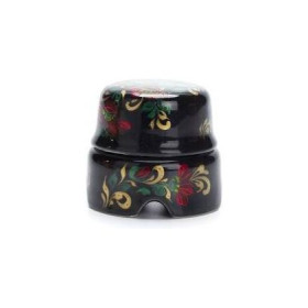 Salvador Распаячная коробка черная с росписью по мотивам хохломского стиля, BOX1BL.HL