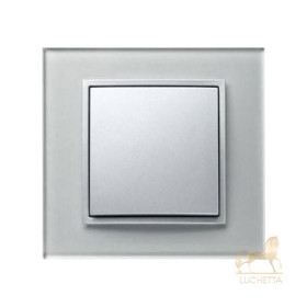 Выключатель Berker серии B.7 Glas алюминиевый