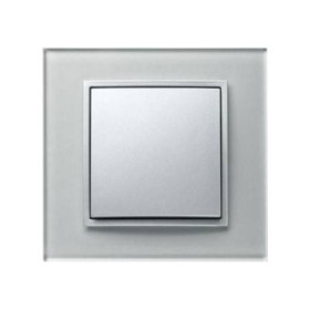 Выключатель Berker серии B.7 Glas алюминиевый
