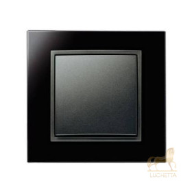 Выключатель Berker серии B.7 Glas черный