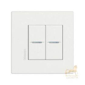Выключатель Bticino Axolute ETERIS White 2 мод. HW4802HD
