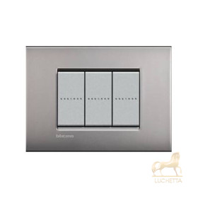 Выключатель Bticino Living-Light Рамка AIR Матовый никель NK
