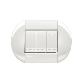 Выключатель Bticino Living-Light рамка овал Белый-BI