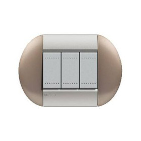 Выключатель Bticino Living-Light рамка овал Бронзовый-TB