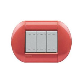 Выключатель Bticino Living-Light рамка овал Малина-SS