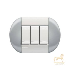 Выключатель Bticino Living-Light рамка овал Небесный-TS