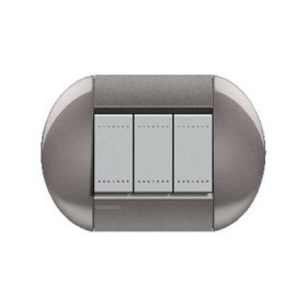 Выключатель Bticino Living-Light рамка овал Серый-TG
