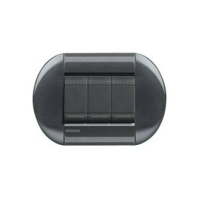 Выключатель Bticino Living-Light рамка овал Сталь-AC