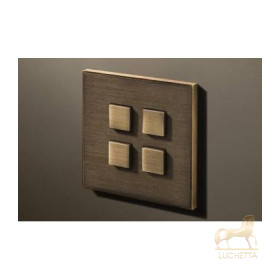 Выключатель четырехкнопочный в сборе Lithoss Select, Bronze antique