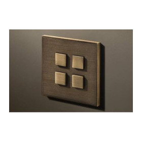 Выключатель четырехкнопочный в сборе Lithoss Select, Bronze antique