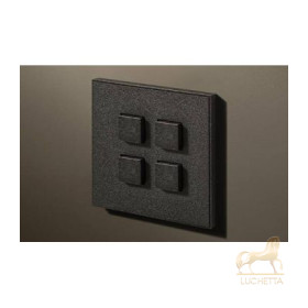 Выключатель четырехкнопочный в сборе Lithoss Select, Textured black