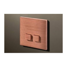 Выключатель двухкнопочный в сборе Lithoss Select, Copper