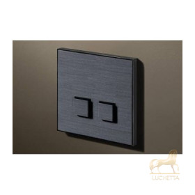 Выключатель двухкнопочный в сборе Lithoss Select, Gunpowder black
