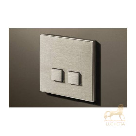 Выключатель двухкнопочный в сборе Lithoss Select, Stainless steel