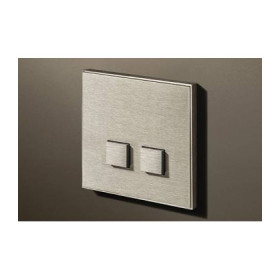 Выключатель двухкнопочный в сборе Lithoss Select, Stainless steel