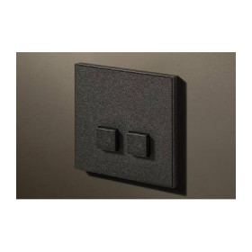 Выключатель двухкнопочный в сборе Lithoss Select, Textured black